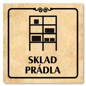 Sklad prádla, 80x80mm, pergamen, Texas